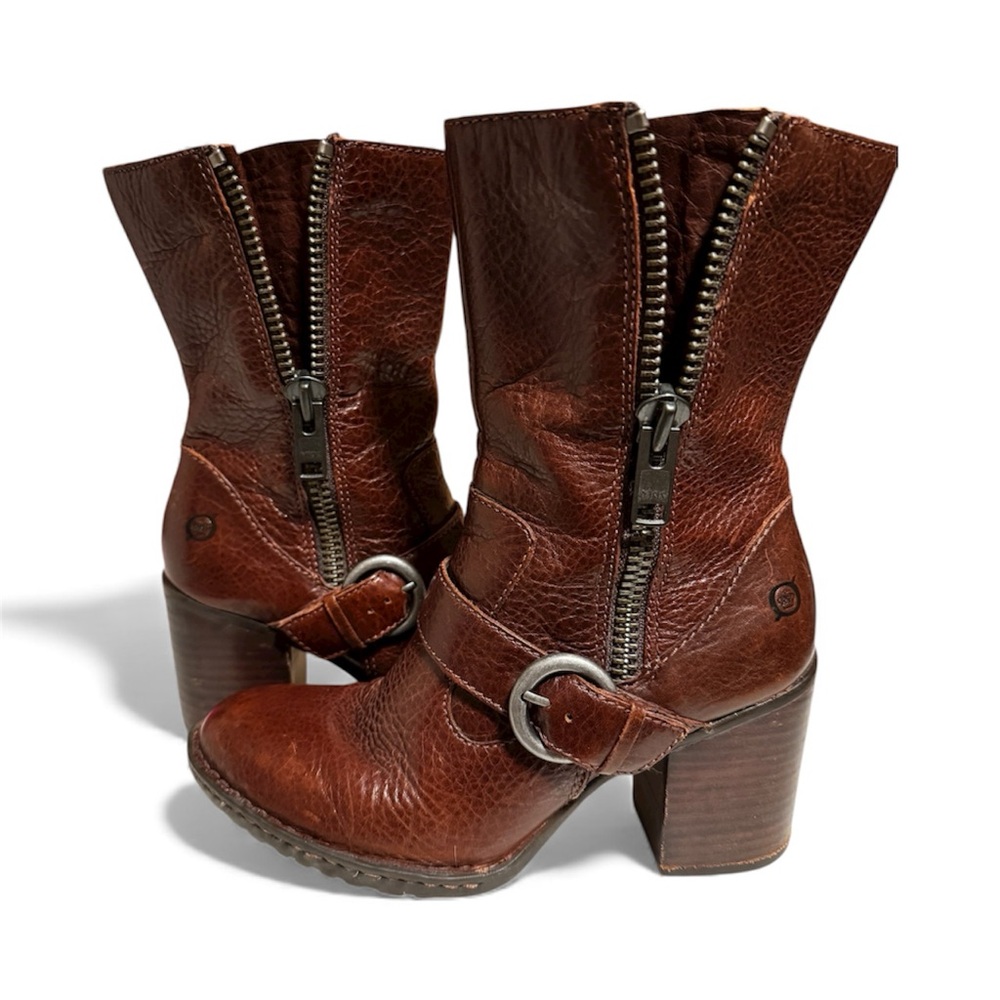 Born Women’s Camryn Leather Moto Boots - size 7 - Picture 3 of 9